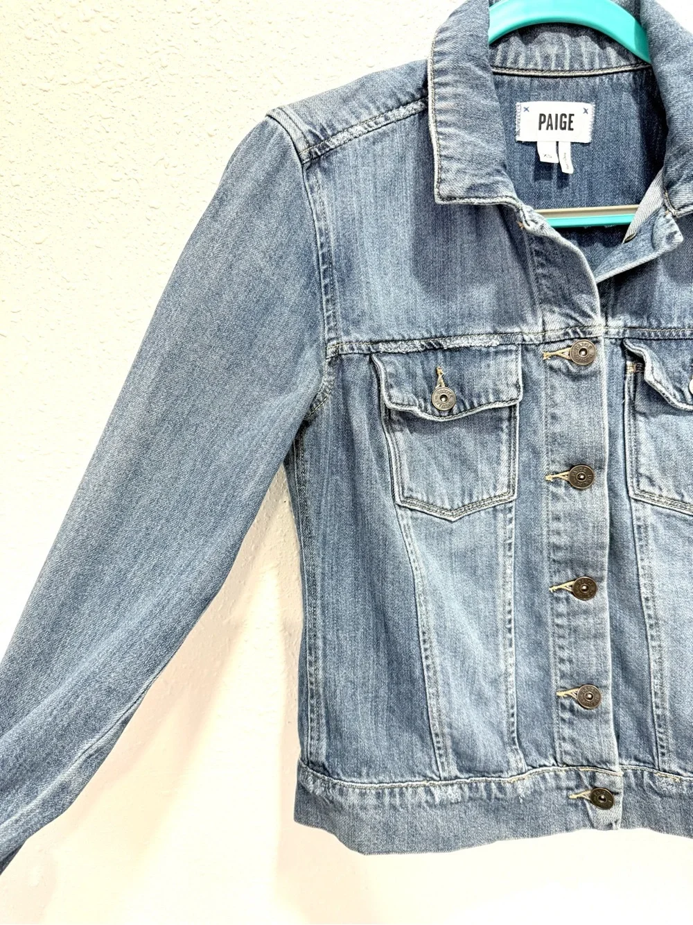 PAIGE‎ Medium Blue Denim Jean Jacket XS